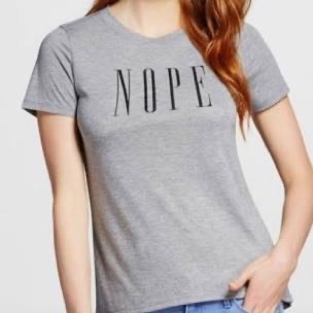 NOPE Shirt Gray